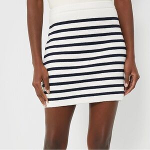 Tuckernuck Hyacinth house Stripe Anna knit mini sweater skirt size xl Navy cream